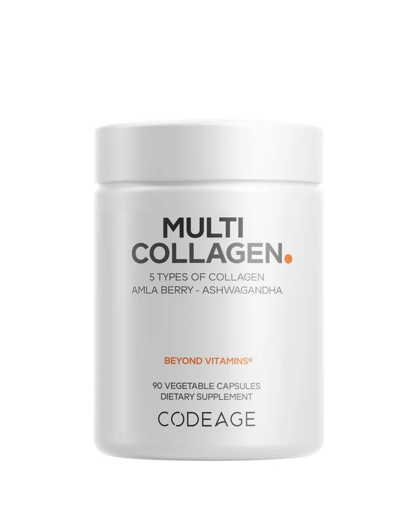 Multi Collagen Protein Capsules, Type I, II, III, V, X, Bone Broth, Ashwagandha & Amla Berry