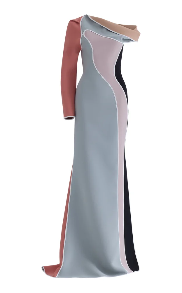 Claudine One-Shoulder Gown