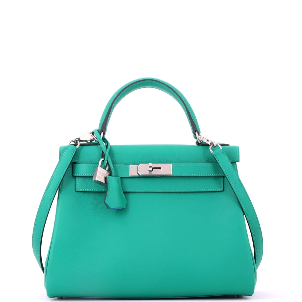 Pre-Owned Kelly 28 Verso Evercolor with Palladium Hardware