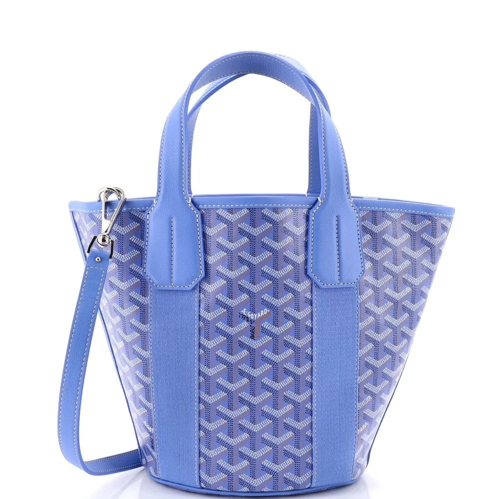 Pre-Owned Belharra Tote Coated Canvas PM in Blue