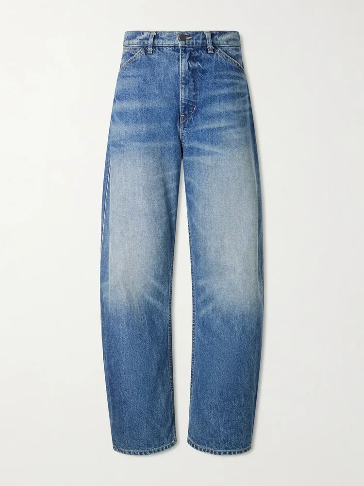 Tribeca mid-rise barrel-leg jeans