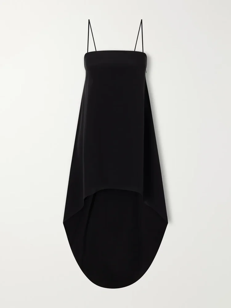Kera drop-tail silk-crepe mini dress