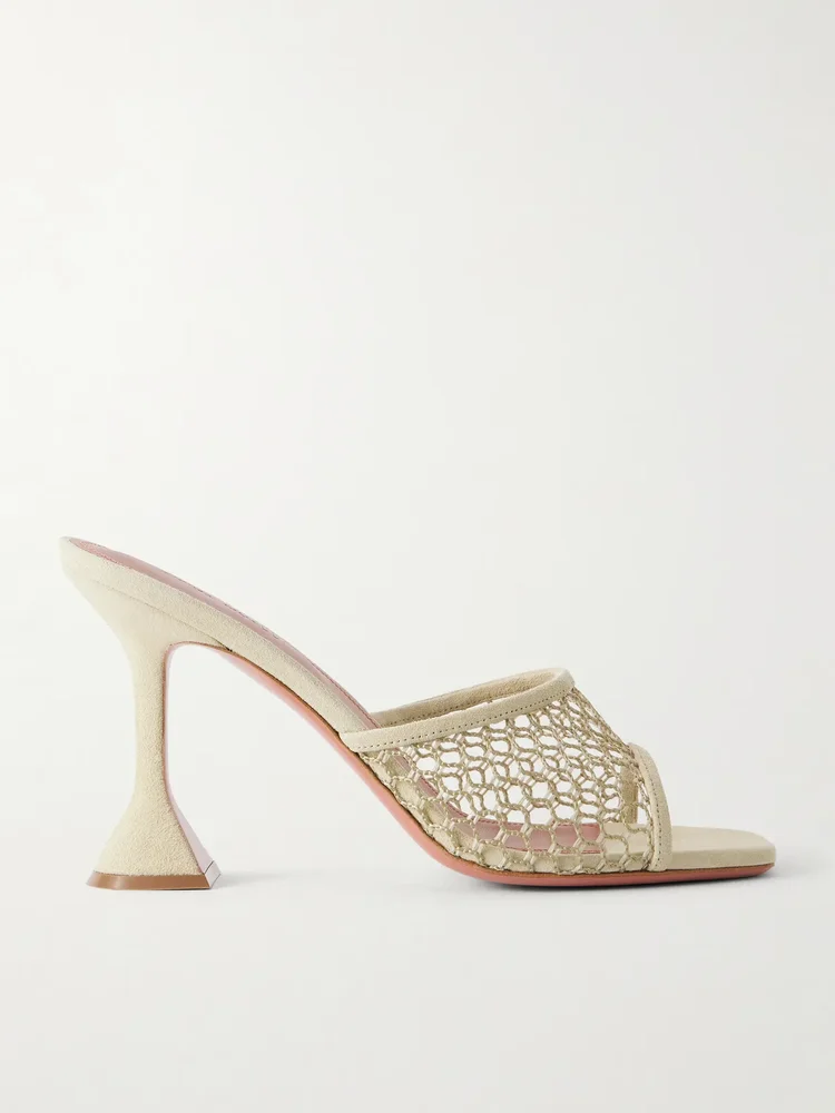 Lupita 95 mesh suede sandals
