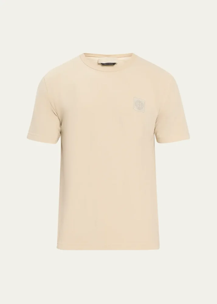 Men's Jersey Compass-Patch Crewneck T-Shirt