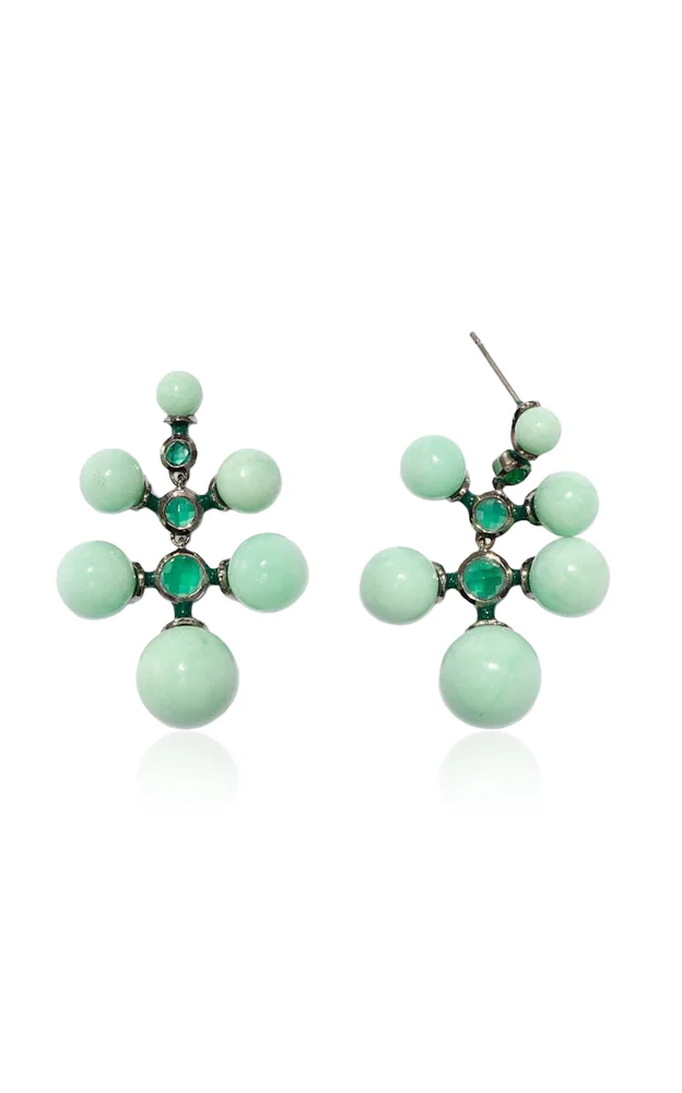 Radiant Earrings Sterling Silver Chrysoprase Earrings