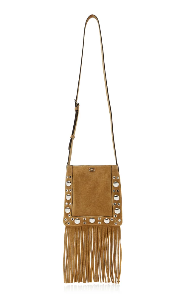 Small Nellcote Studded Suede Crossbody Bag