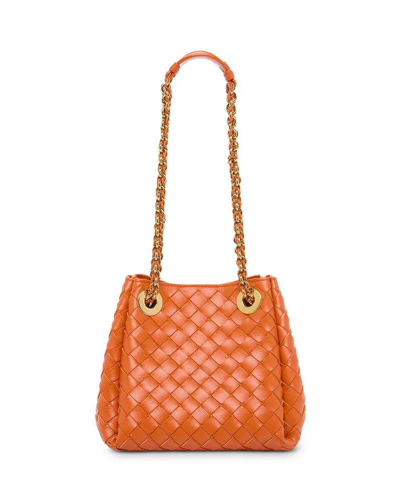 Small Parachute Intrecciato Leather Shoulder Bag