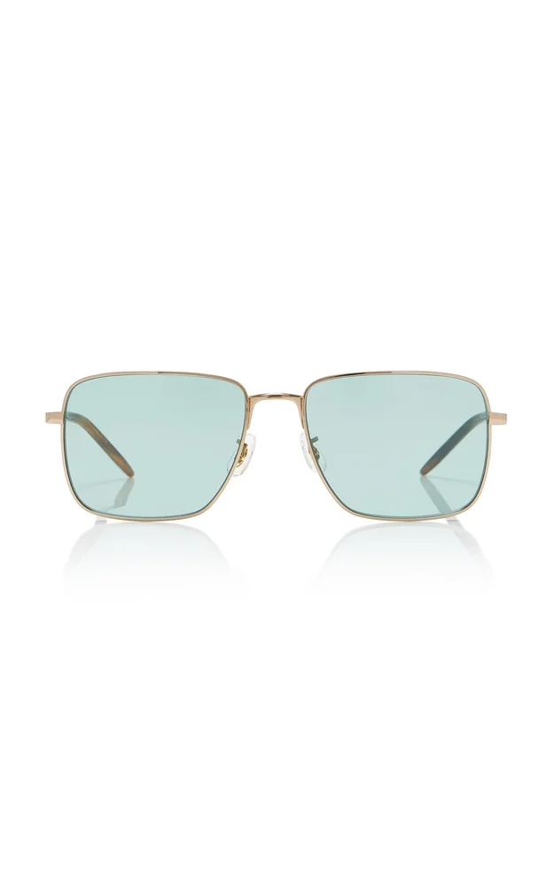 Welston Square-Frame Metal Sunglasses