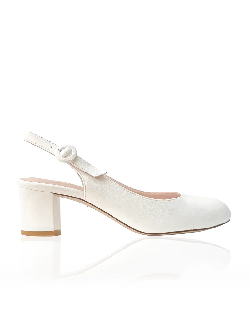Katie Ivory Suede Slingback