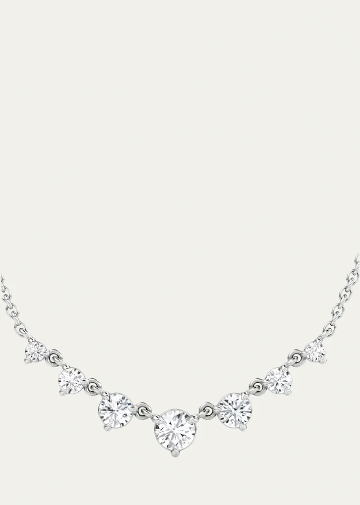 14K White Gold Lab-Grown Diamond Linked Tennis Necklace