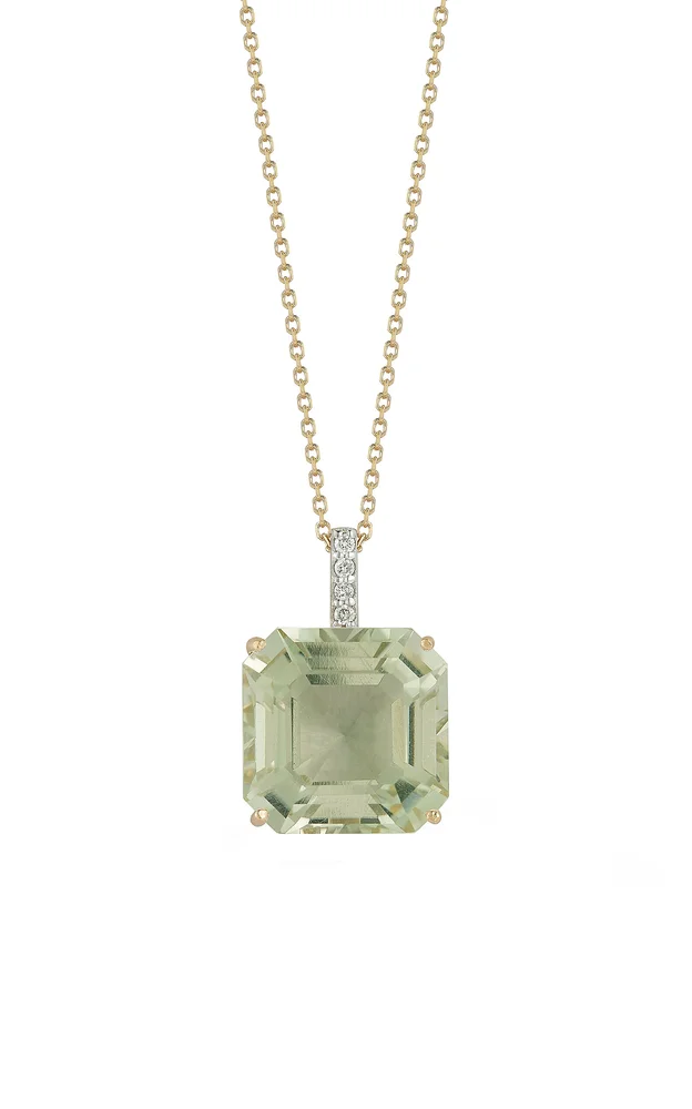 14K Yellow Gold Amethyst Necklace