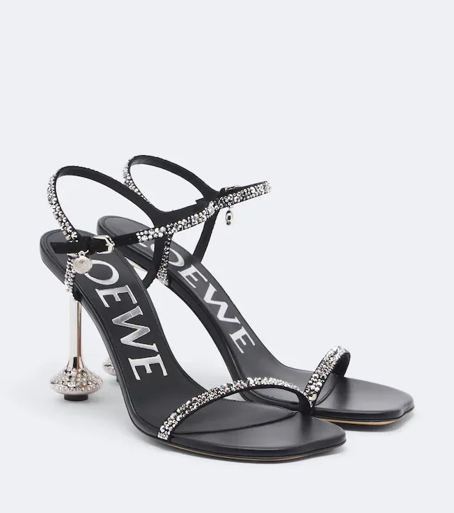 Toy embellished suede sandals