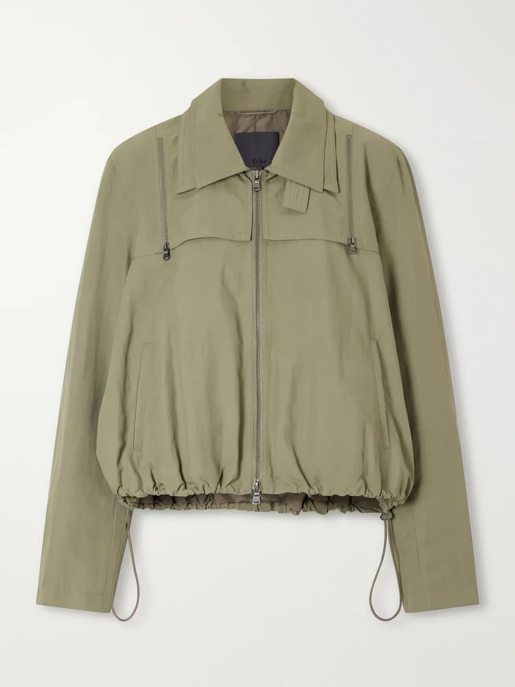 Cropped shell jacket