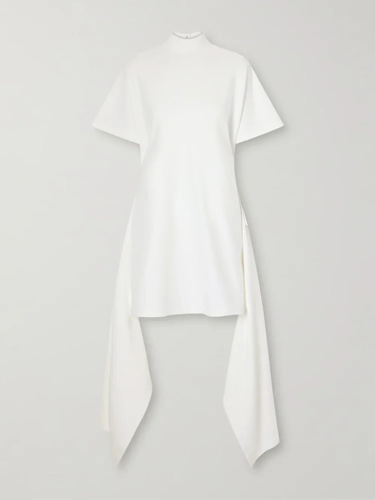 Cotton Poplin Wrap Mini Dress