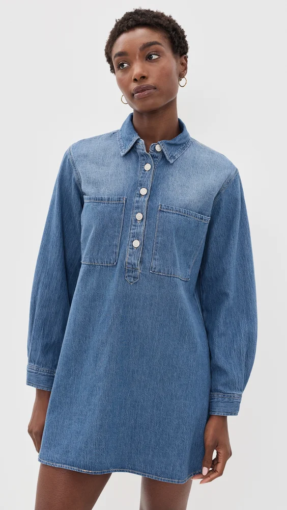 Lucie Denim Mini Shirt Dress