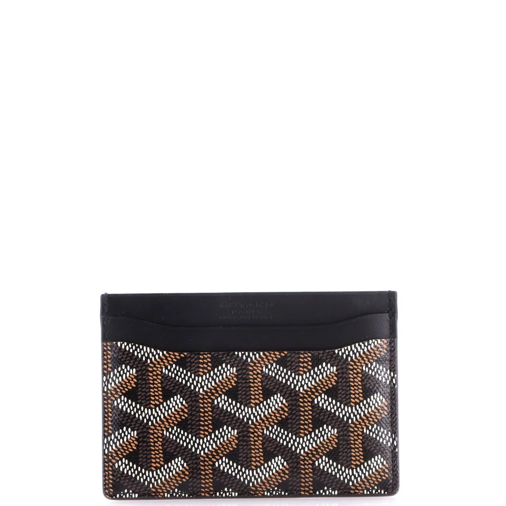 Pre-Owned Saint Sulpice Card Holder Coated Canvas, Black