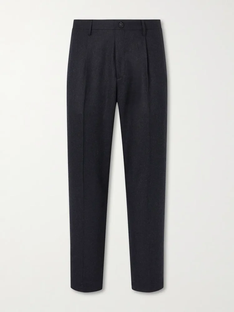 Straight-Leg Wool Trousers