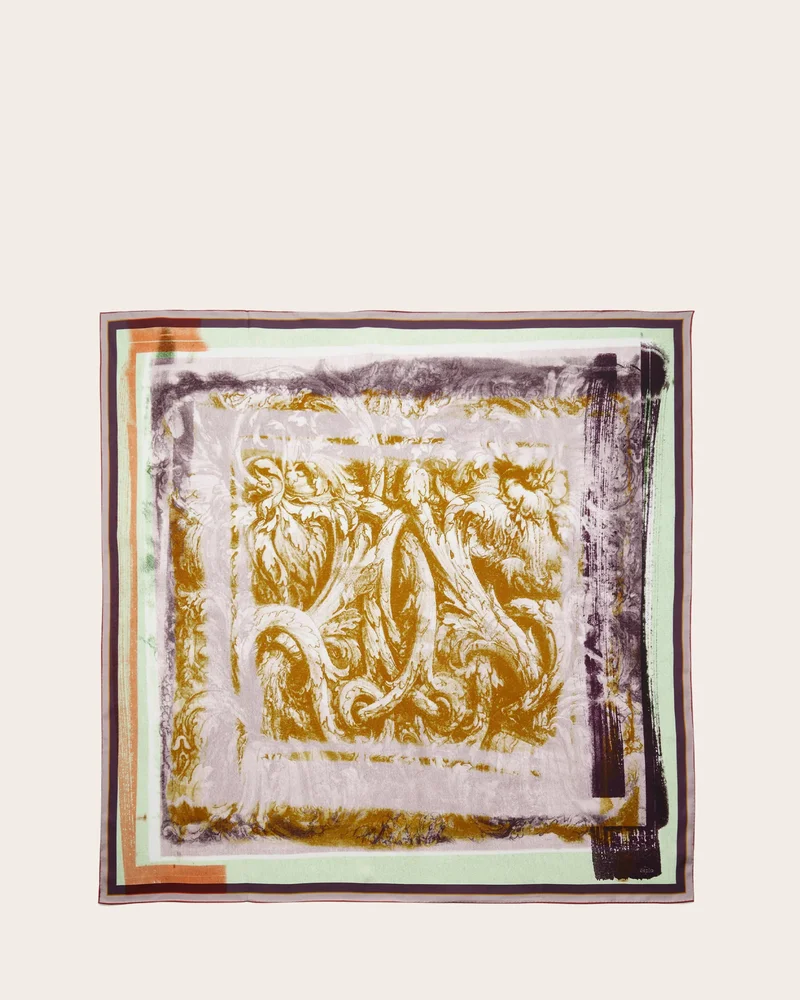 Silk Twill Scarf (Bosco Layered Multi)
