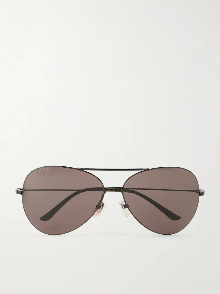 Pilot aviator-style metal sunglasses