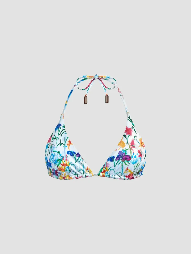 Happy Flowers String Bikini Top