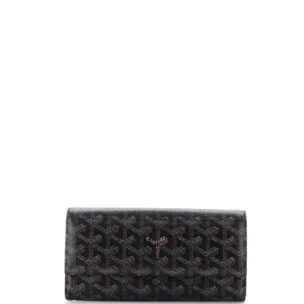 Pre-Owned Varenne Wallet Coated Canvas Long, Black