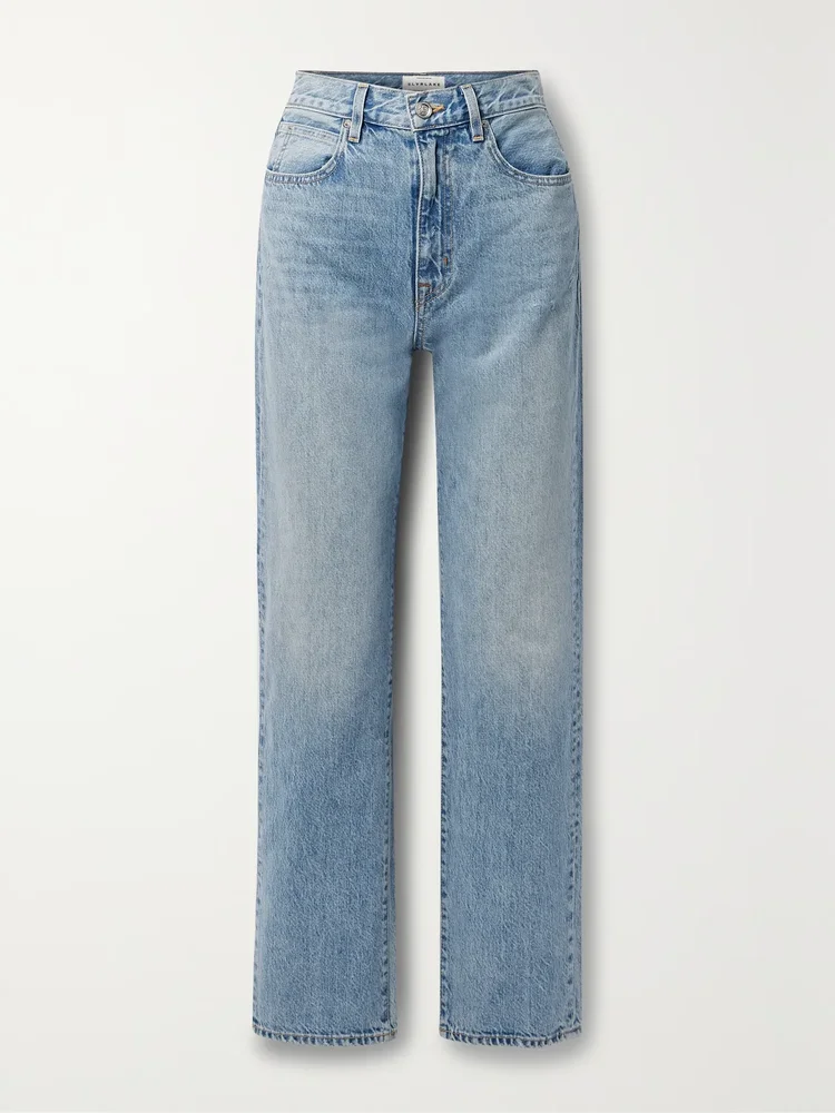 London organic high-rise straight-leg jeans