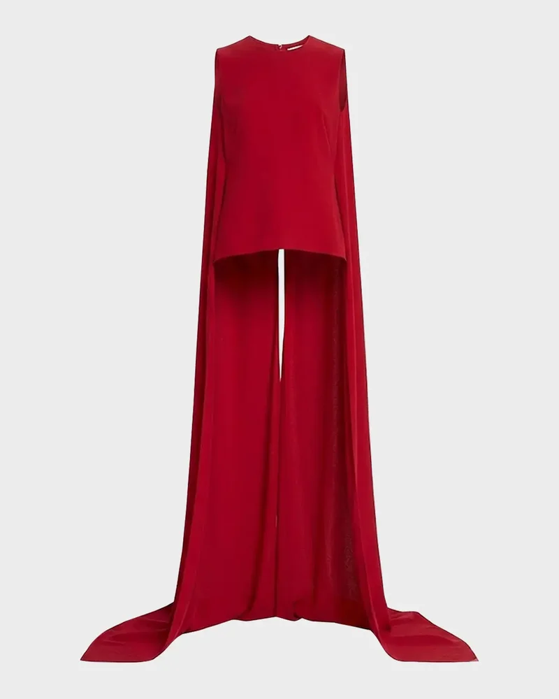 Opera Draped Wool Crepe Blouse