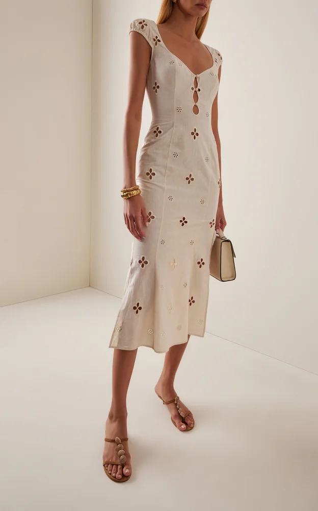 Maria Cotton-Linen Maxi Dress