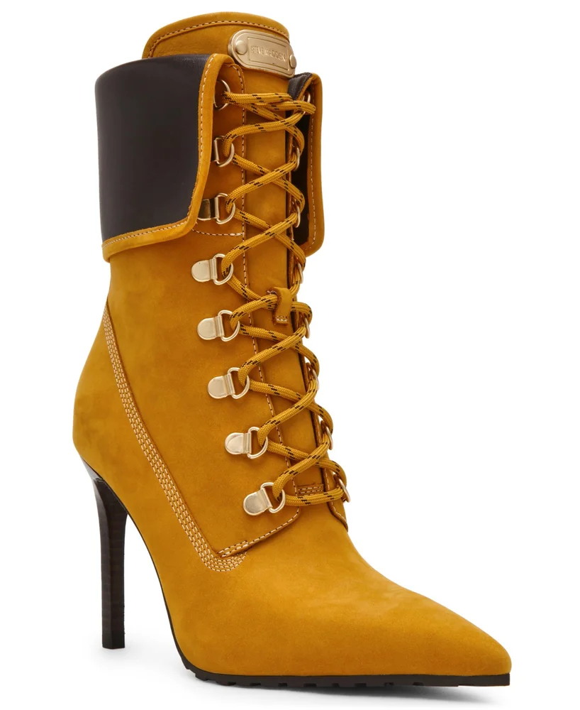 Morals Lace-Up Stiletto Work Booties