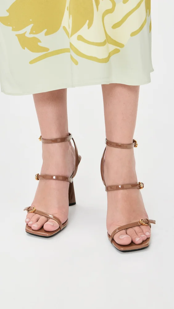 Elsa Patent Heeled Sandals 100mm