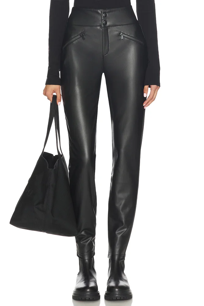 Geneva Faux Leather Techno Pant