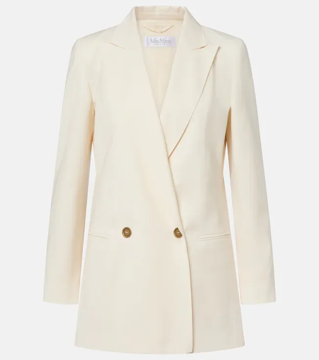 Double-breasted virgin wool blazer