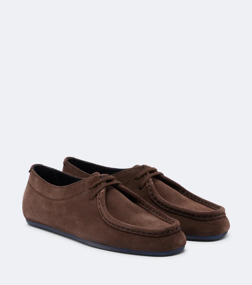 Hood suede loafers