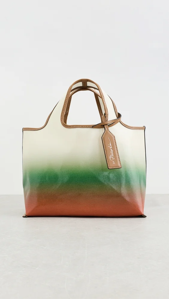 Coated Ombre Canvas Mini Market Tote