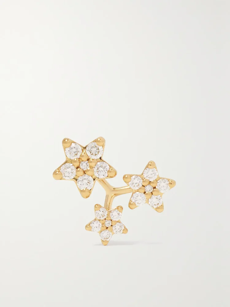 Shooting Stars 18-karat gold diamond single earring