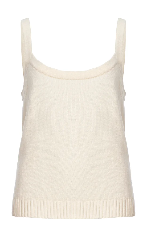 July Linen-Cotton Knit Tank Top