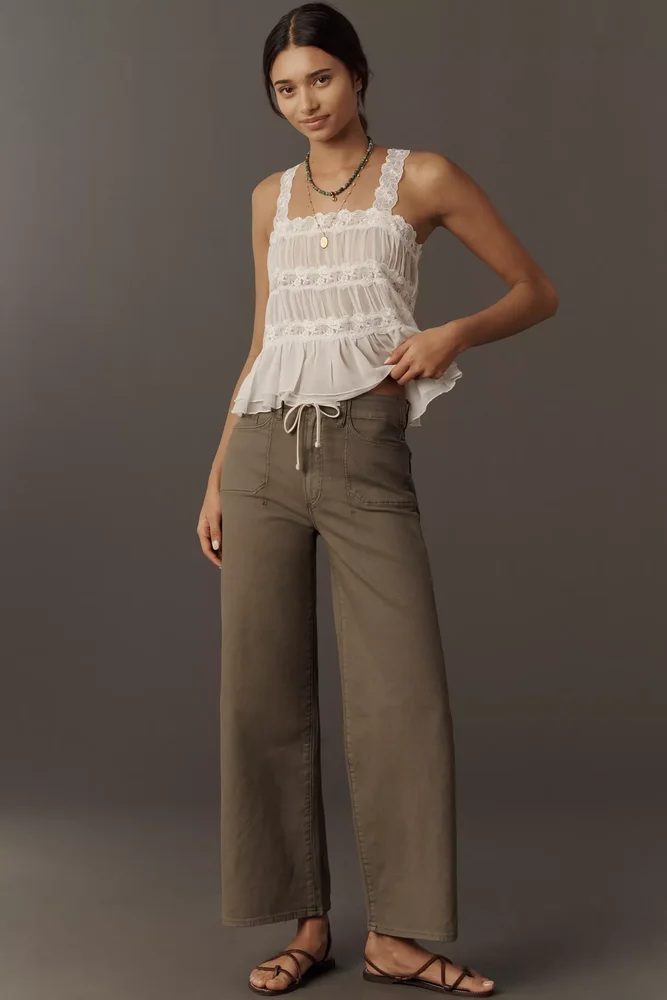 Ari Tie-Waist Wide-Leg Jeans