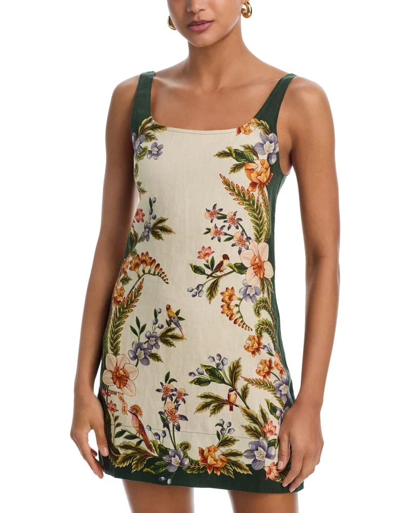 Nature Sand Linen Mini Dress