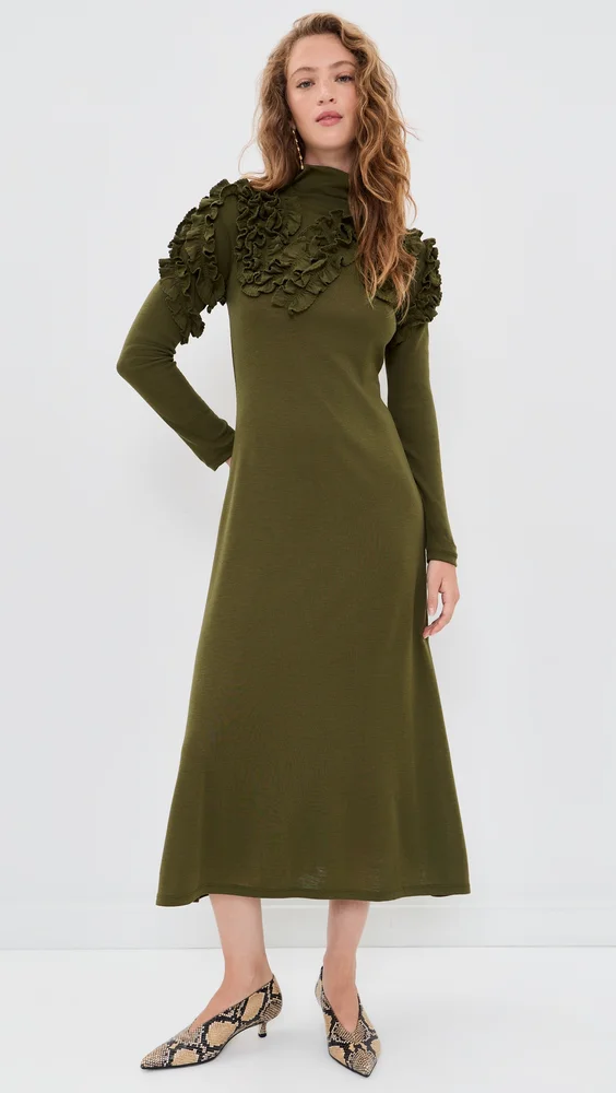 Solene Long Sleeve Jersey Dress