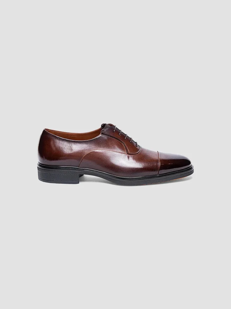 Leather Cap-Toe Derby Shoes