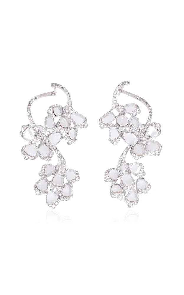 18K White Gold Diamond Earrings
