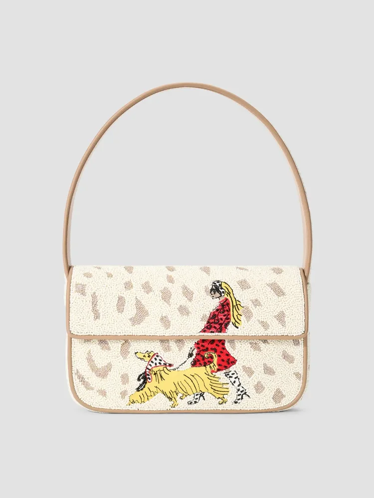 STAUD STAUD Tommy Beaded Shoulder Bag