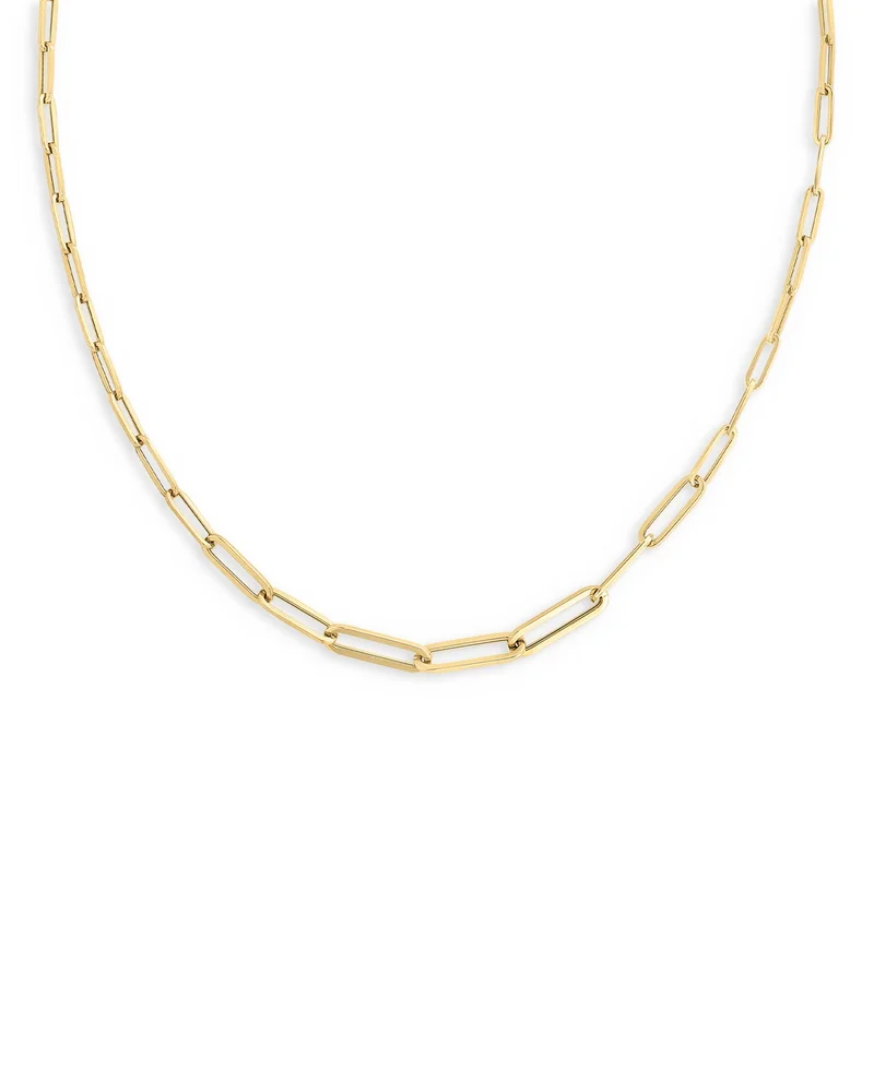 18K Yellow Gold Classic Oro Link Necklace, 17"