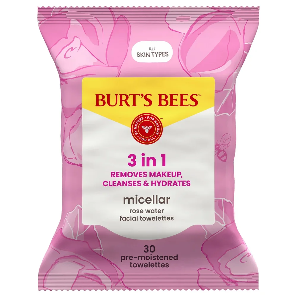 Facial Cleansing Towelettes Micellar Makeup Remover Wipes Rose