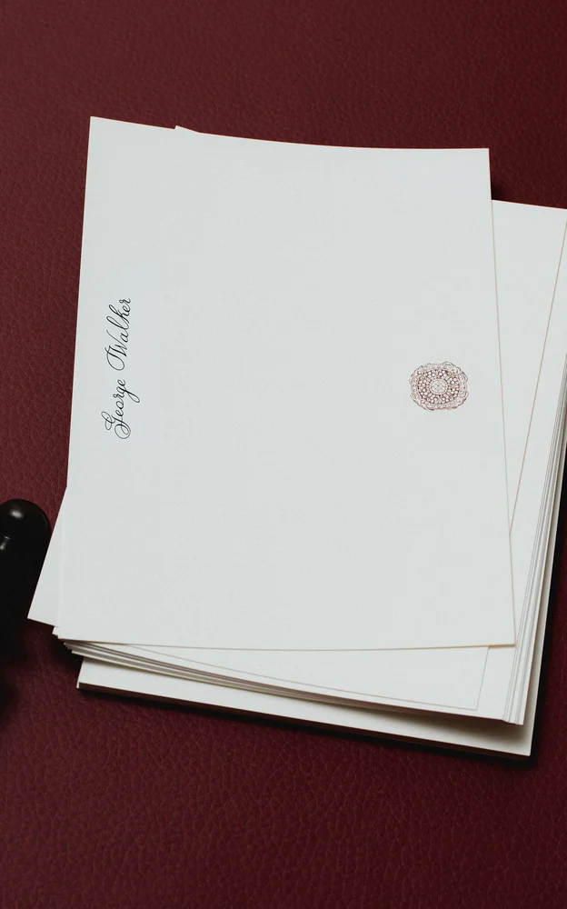 Personalized High Castle Stationery Set, Set of 25