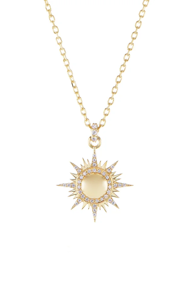 Mini Il Sole 18K Yellow Gold Diamond Necklace