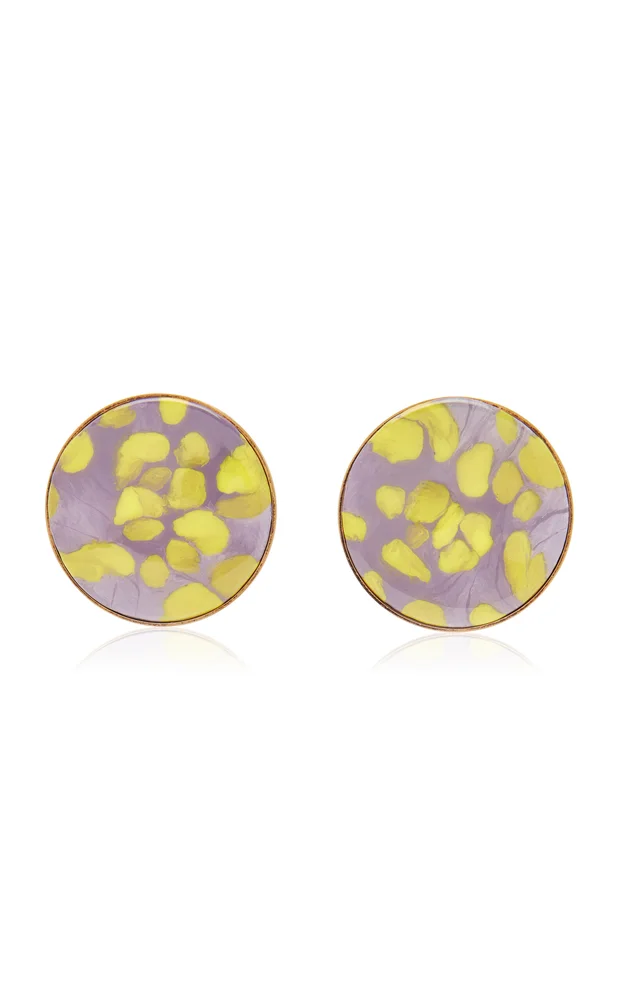 Patterned Enamel Earrings