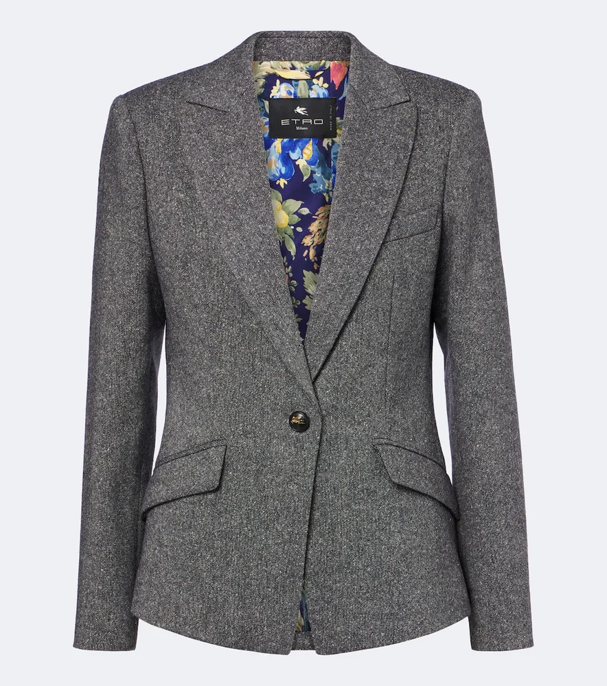 Wool and silk-blend blazer