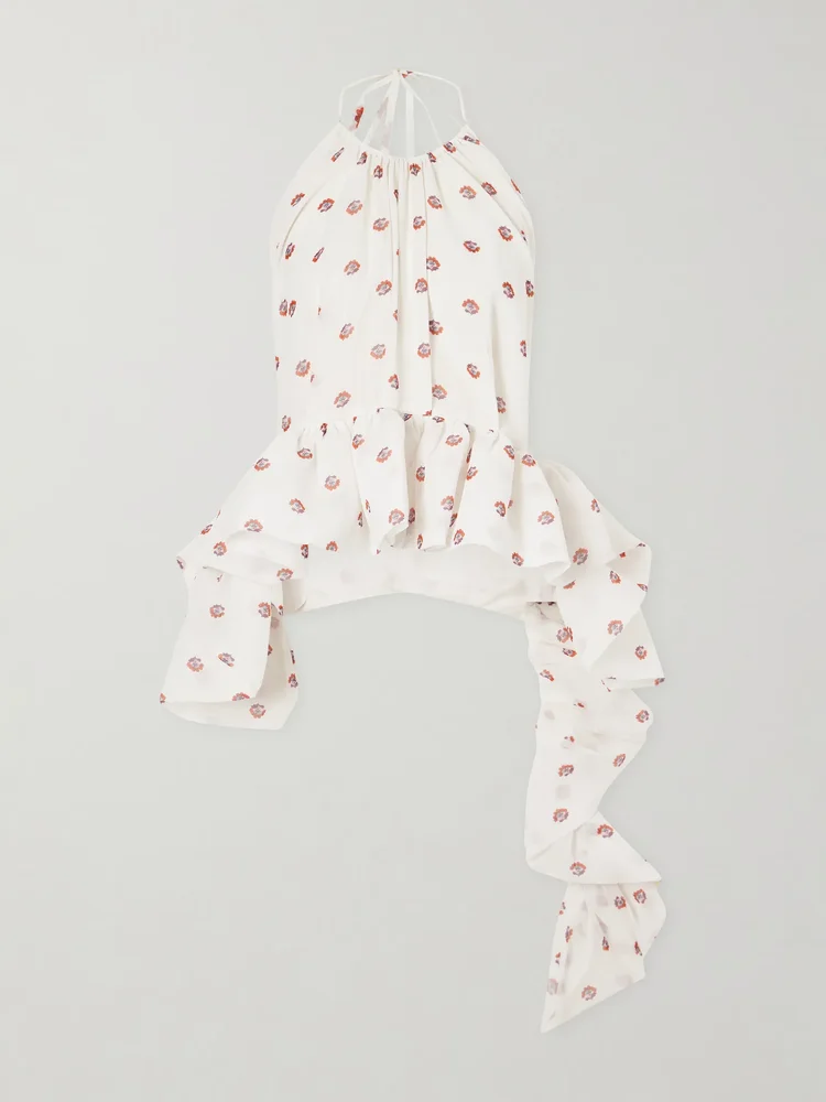 Tamara silk-chiffon peplum blouse