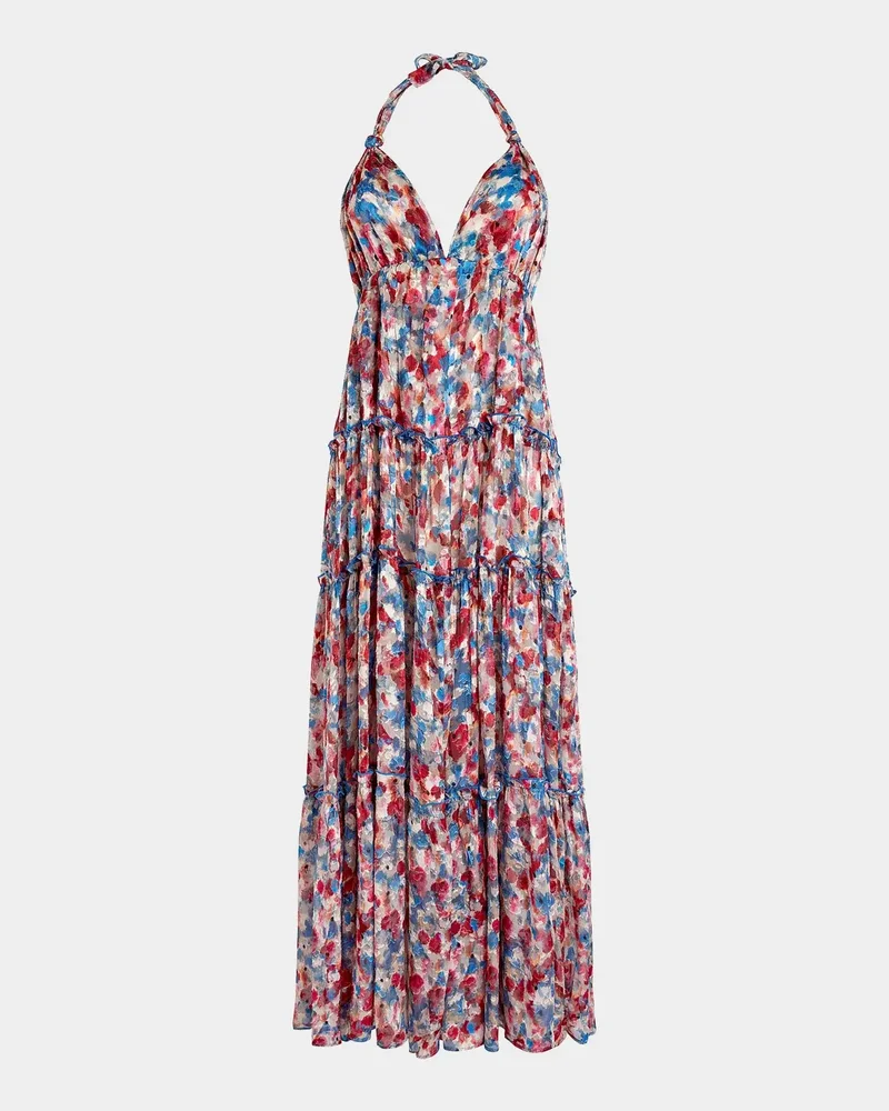 Floral Halter Maxi Dress